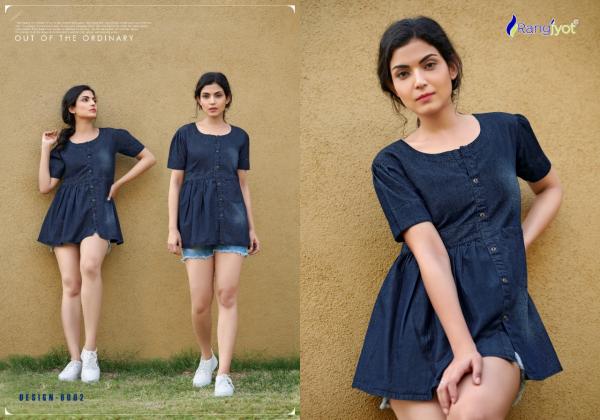 Rangjyot Style Designer Denim Westrn Top 